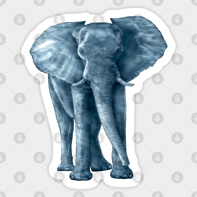 Save The Elephants Art Animal Lover Sticker by macdonaldcreativestudios